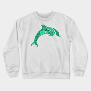 Abstract Dolphin Crewneck Sweatshirt